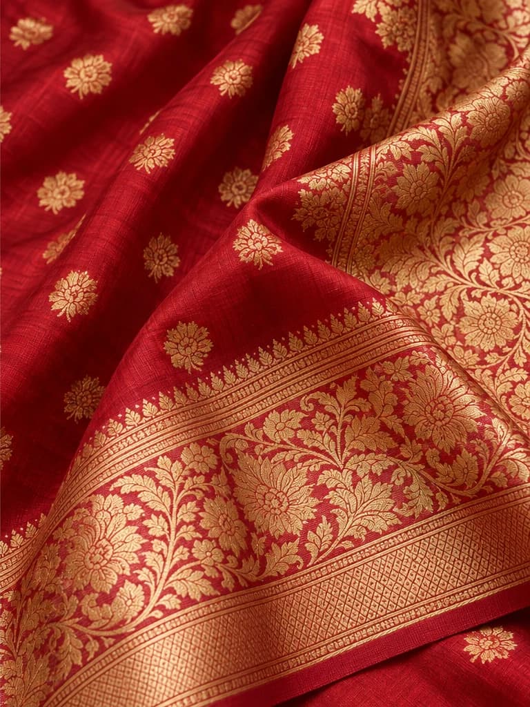 Bridal saree fabric and border