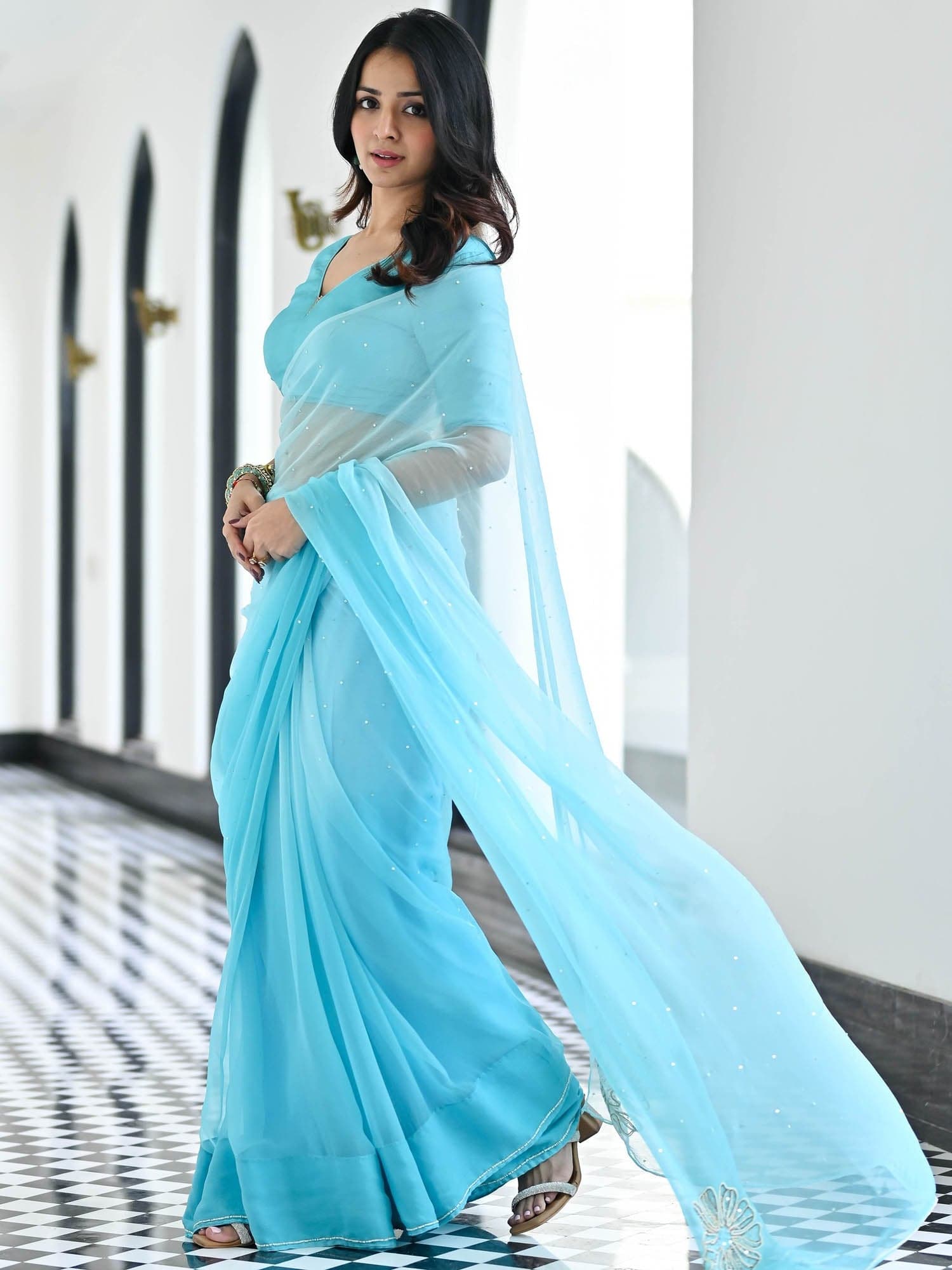 Blue Saree Cotton saree
