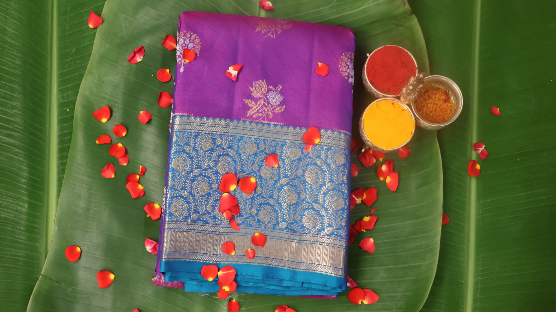 Purple Kanchipuram Silk, purple saree